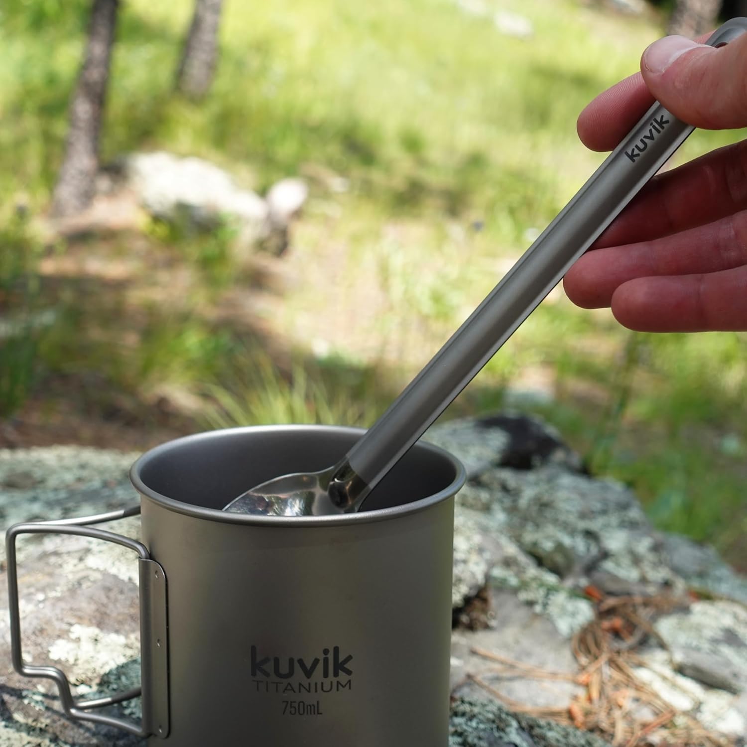Kuvik Titanium Spoon - Ultralight and Compact for Camping and Hiking — view 2